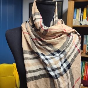 Plaid Print Scarf